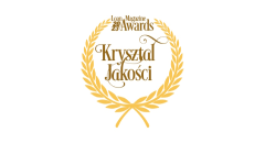Grafika wyróżnienia Kryształ Jakości dla Smartney od Loan Magazine.